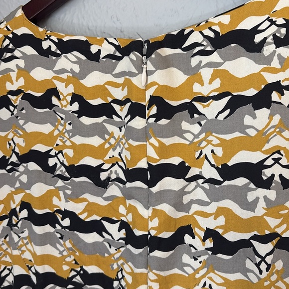 People Tree Running Horses Yellow and Black Dress - Picture 5 of 6